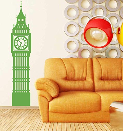 Big Ben Clock Wall Decal | London England Tower Vinyl Decor | Sticker Decoration For Office, Home | Black, White, Gray, Blue, Red, Green, Brown, Other Colors | Small, Large Sizes #TOP3