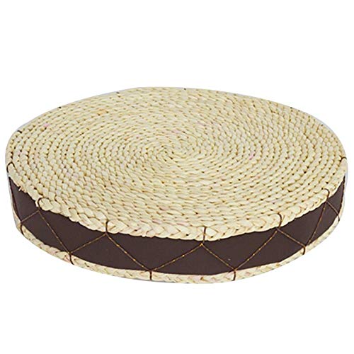 KPOON Meditation Cushion Buddhist Meditation Cushion Meditation Cushion Thicken Rattan Futon Suitable Multi-color Optional Unisex (Color : Brown, Size : 45x45x6cm)