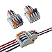 Aiqeer 9 Piezas KV424 Palanca Tuerca Cable Conectores Set, 2 in 4 out Conector Conductor Compacto, Bilateral Rápido Resorte Conector Bloque Terminal
