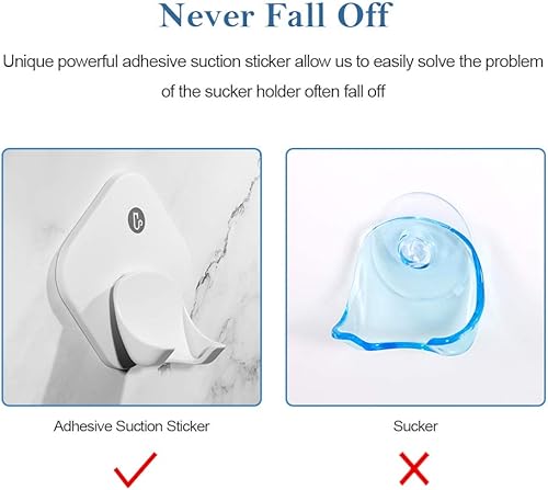 Miniatura 5 de Soporte de maquinilla de afeitar para pared de ducha, gancho de ducha para maquinilla de afeitar, soporte autoadhesivo para maquinilla de afeitar
