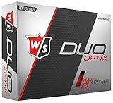 WILSON Staff DUO Golf Ball, Soft Optix, Red (WGWP42000)
