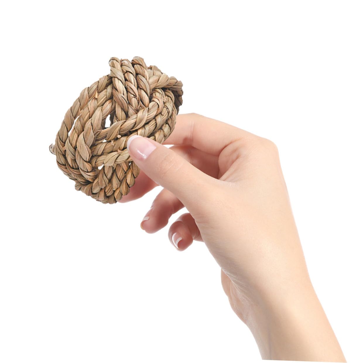 Ronds de Serviette de Table Tissés Main, Lot de 6, Paille