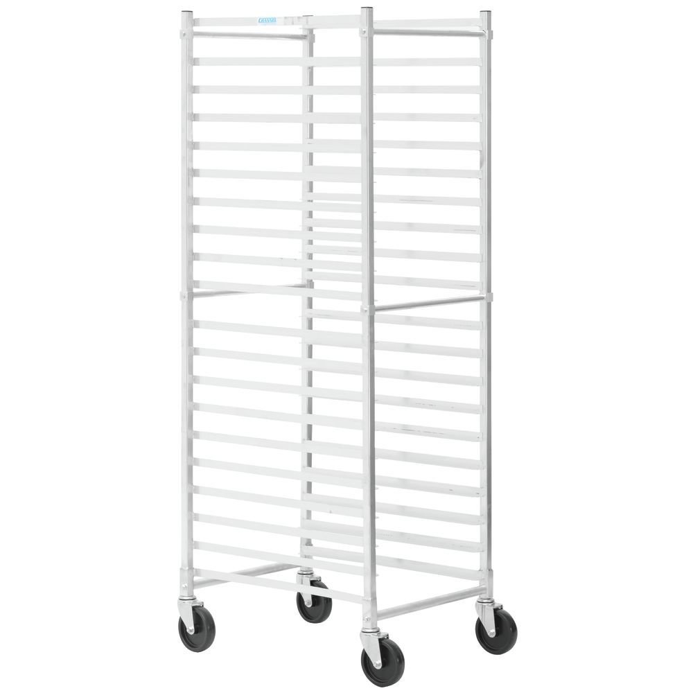 Bun Pan Sheet Pan Rack for 20 Pans End Load Aluminum - 26" L x 20" W x 70" H by HUBERT – Aluminum, Grey