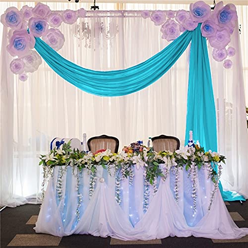 1/2/3 Teile/Satz 70 * 550 cm Hochzeit Bogen Drapieren Chiffon Stoff Sheer Kristall Hochzeit Tüll Drapieren Vorhang für Party Hintergrund DIY