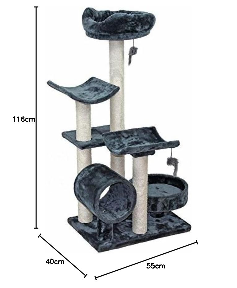 zooplus Kratzbaum Penelope | ideal auch für Kitten, große Katzenrassen oder Katzensenioren | Höhe: 116cm