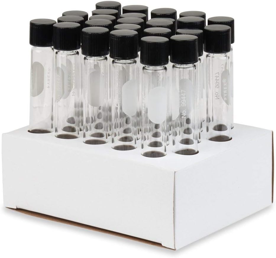 - WKM Borosilicate Test Tube with Screw Cap - Culture Tubes - 5mL {Pack of 50}