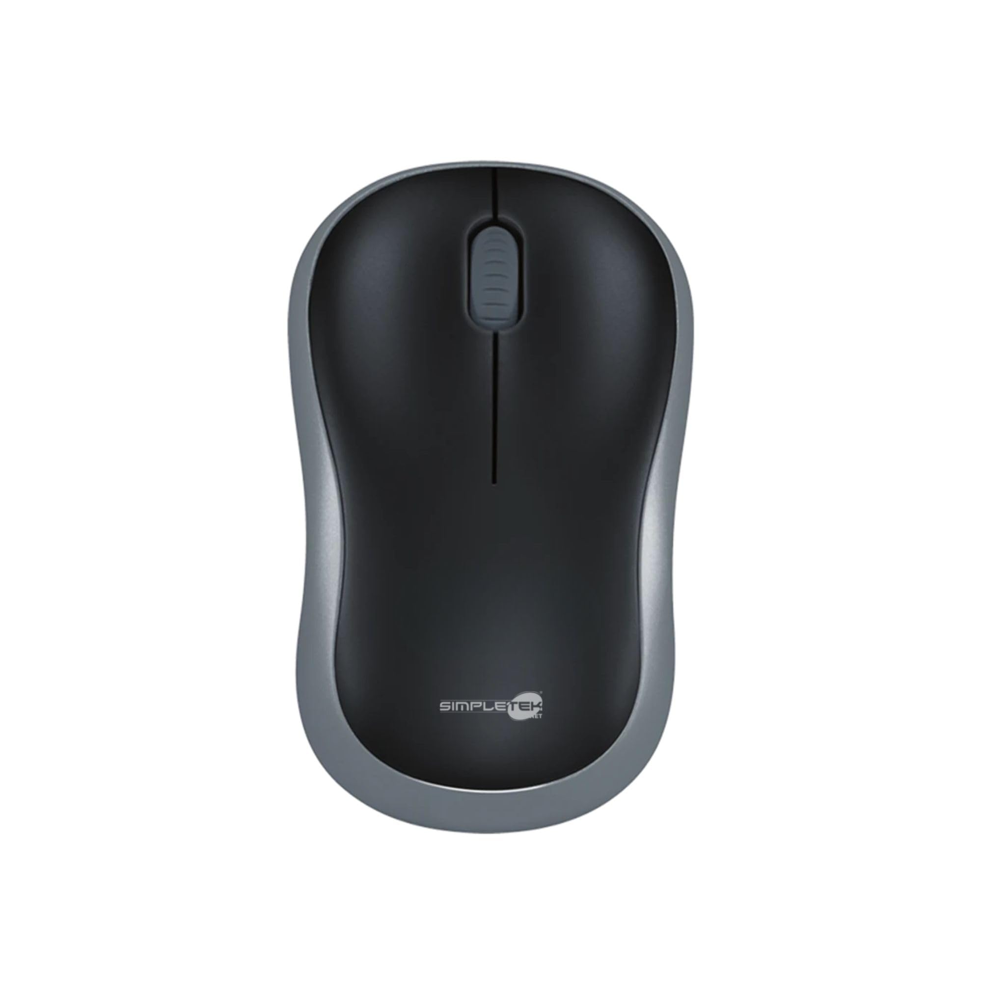 SIMPLETEK - Bezprzewodowa klawiatura i mysz optyczna | niemiecki układ DE QWERTZ | Anti-Skip, zasięg 10 m, zasięg 2,4 GHz (odnowiony)