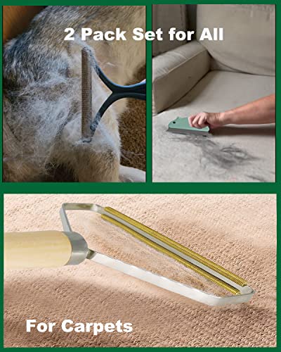Image of Pet Hair Remover 3 Pack, Eradicate Cleaning Pro Pet Hair Remover, Portable Reusable Pet Cat Dog Hair Remover for Couch, Fast Lint Remover Tool Protect Furniture Carpet Foot Mats