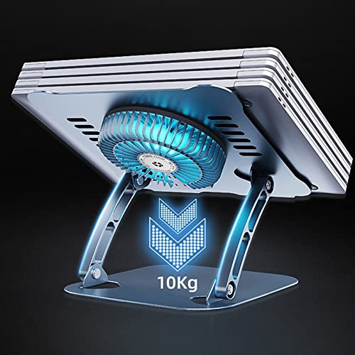 Soporte ajustable con ventilador para notebook gris miniatura 5