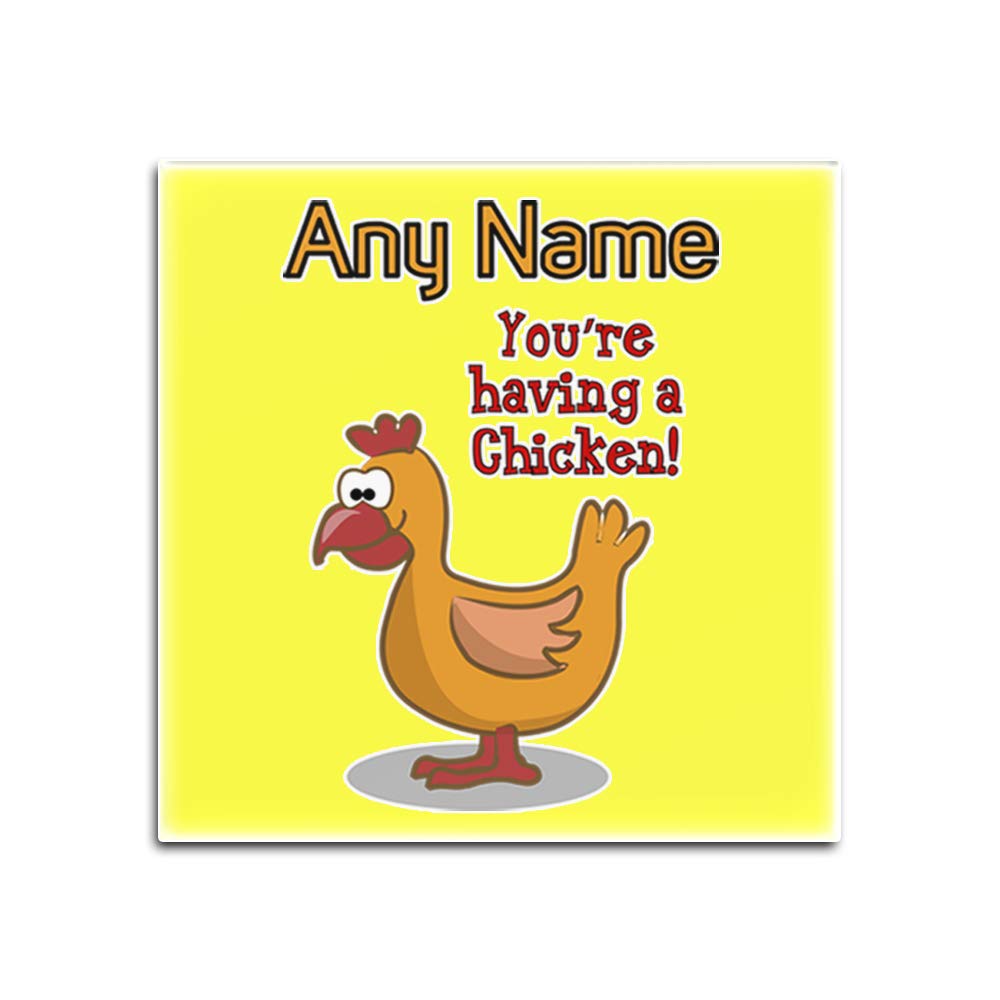 Sous-verres en verre You are Having a Chicken idée cadeau déco originale lot de 4