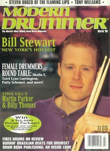 MODERN DRUMMER "Cover: Bill Stewart" March 1996 Issue image 3
