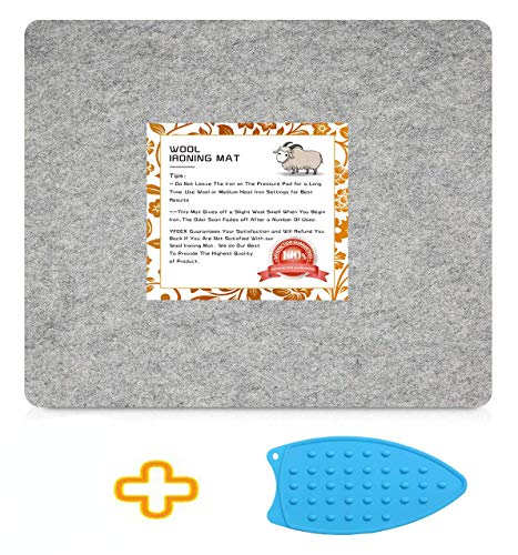 13.5" X 17"-Wool Pressing Mat for Quilting-New Zealand Wool Ironing Mat-Portable for Quilting,Sewing,Pressing