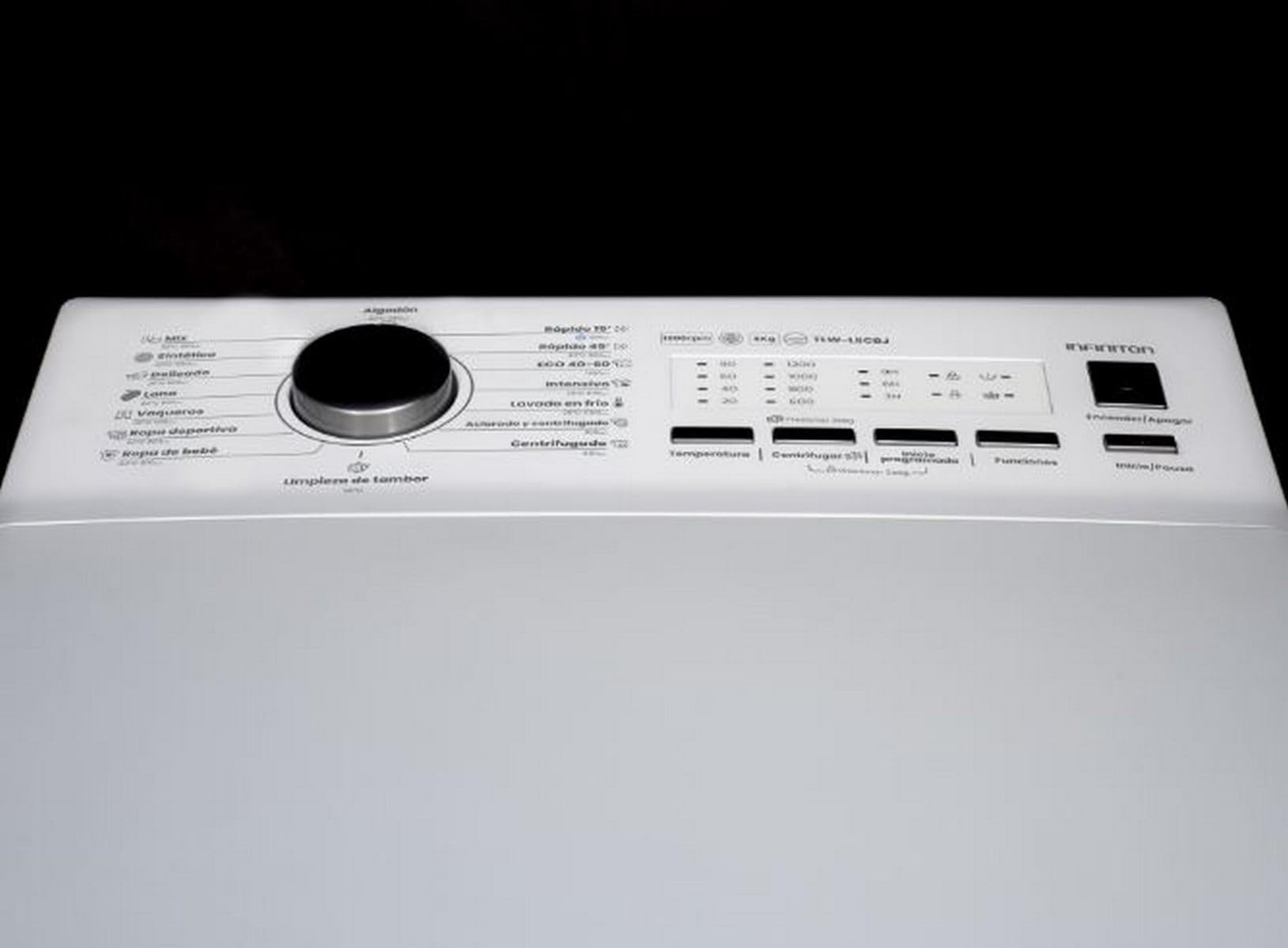 INFINITON Lavadora Carga Superior TLW-L62CBJ, 6 Kg, 1200 rpm, C, Función VAPOR CARE, Lavado en frio, 16 Programas, Regulación en altura, Blanco