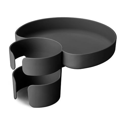 Munchkin Bandeja para asiento de automóvil, accesorio de viaje y viaje por carretera para aperitivos sin desorden en el automóvil, color gris