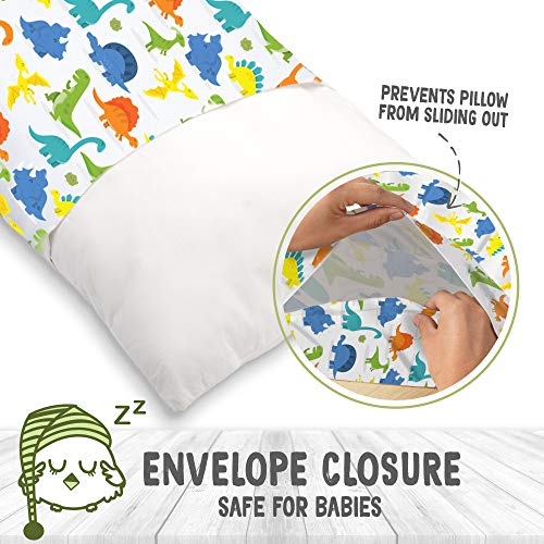 Organic Toddler Pillowcase for 13X18 Pillow - 100% Natural Cotton - Boy, Kids - Pillowcase Only