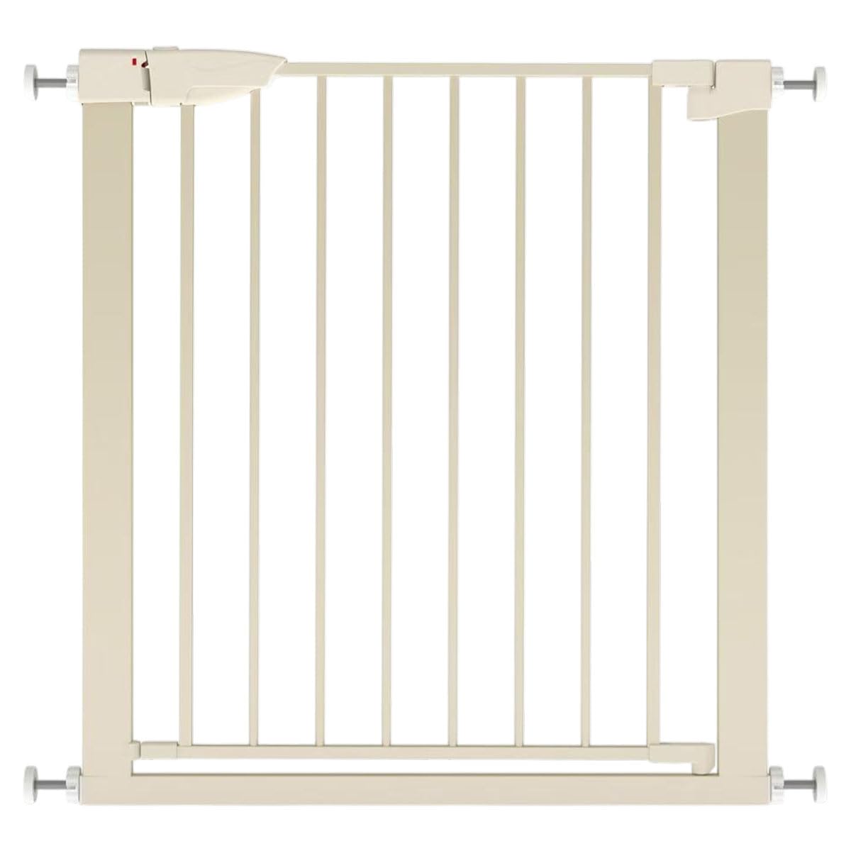 Treppenschutzgitter ausziehbar ohne Bohren - Türschutzgitter 96cm Beige | Türschutzgitter ohne Bohren für Babys, Kinder & Haustiere, Sicherheitsgitter, Kinderschutzgitter für Treppen & Türen