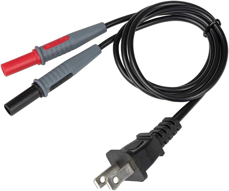69357 AC Outlet Plug to Banana Plug, for use with Klein Tools Cat. No. ET450 or any Meter with Banana-Type Connectors