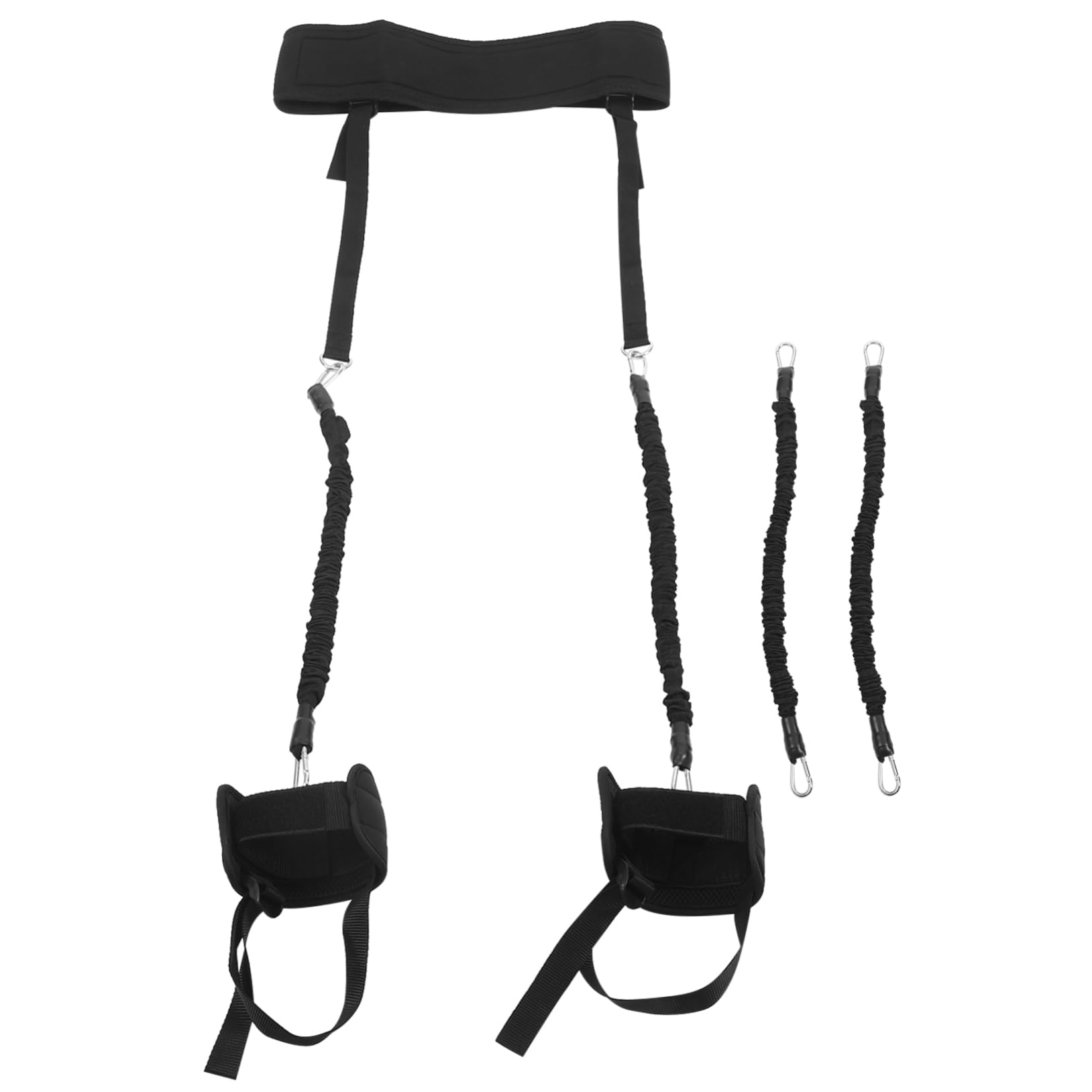 Elastici Esercizi per Allenamento Caviglia e Fascia Vita, Bande Resistenza Fitness Multifunzione in Lattice e Tessuto, Portatile per Gambe e Fianchi, Uomo