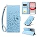 Flip Leather Wallet Phone Case for Realme C75X Cases with Card Slot Leather Covers （Sky Blue）