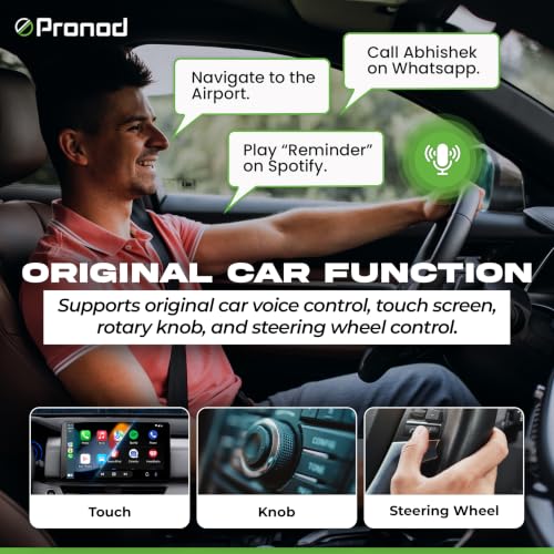 Image of PRONOD Wireless CarPlay & Android Auto Adapter | Convert Factory Wired CarPlay to Wireless | Fast Bluetooth & 5GHz WiFi | Auto Reconnect | USB & Type-C | Plug & Play | Compatible with iPhone iOS