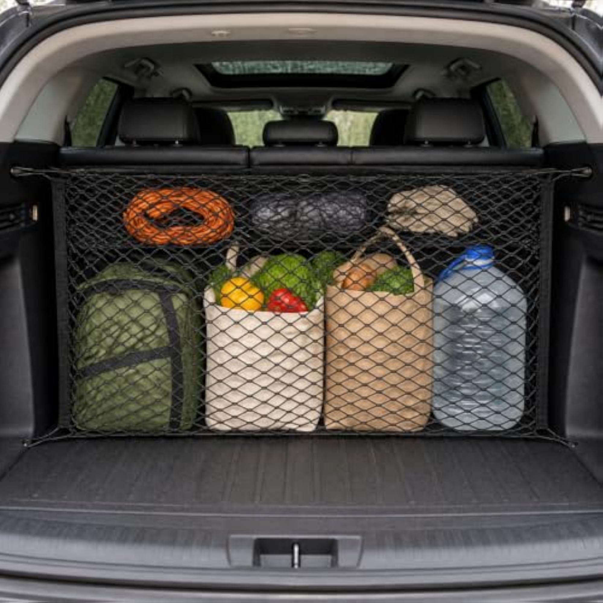 Universal Car Trunk Organizer, Double-Layer Mesh Divider Net