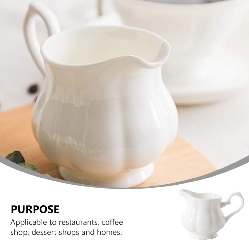 DOITOOL 1pc Milk Cup Afternoon Tea Cup 230ml Milk Jug Small Milk Jug Coffee Jar Kitchen Supplies Pouring Coffee Cup Kitchenware Ceramic Milk Cans Ceramic Milk Jug Milk Container