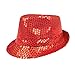 Boland 01277 Chapeau rouge à paillettes pour déguisement de carnaval et fête à thème