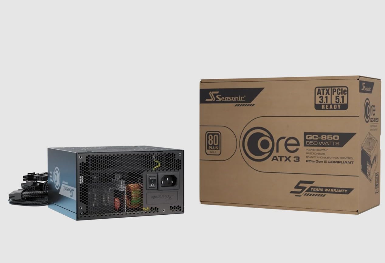 Seasonic Zasilacz sieciowy 850 W Core GC-850 ATX3 (80+złoty)