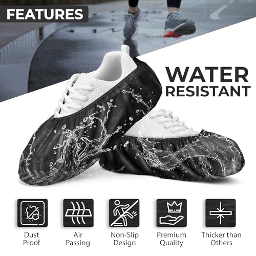 Image of Premium Boot & Shoe Covers Disposable Booties - 200 Pack - Durable, Non-Slip, Non-Toxic, Water Resistant, Recyclable Protectors for Indoor & Outdoor - Large Size Fits Most Shoes
