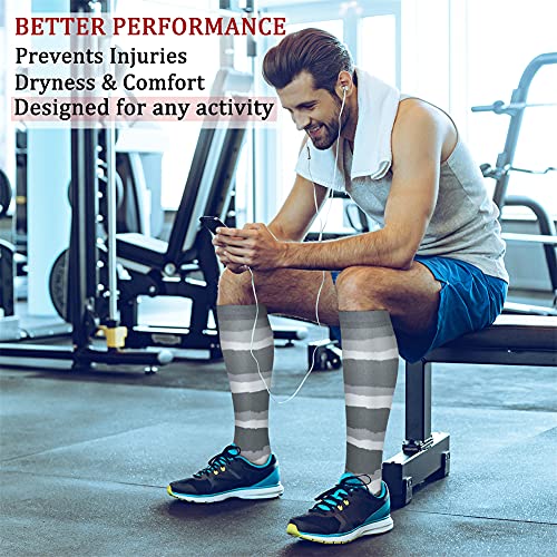 Image of Compression Socks (7 Pairs), 15-20 mmhg is BEST Graduated Athletic & Medical for Men & Women, Running, Flight, Travel, Nurses, Pregnant - Boost Performance, Blood Circulation