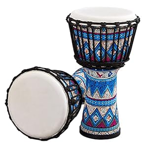 Afrikaanse Drum 8 Inch Draagbare Afrikaanse Drum Djembe Hand Drum met Kleurrijke Kunst Patronen Percussie…