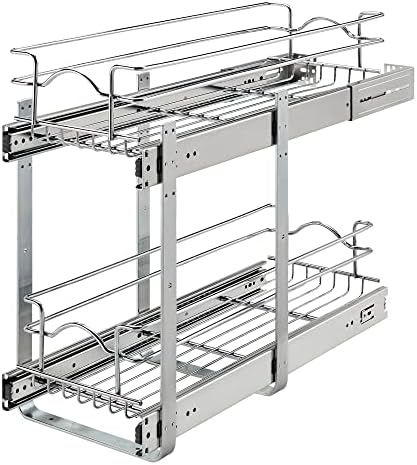 Rev-A-Shelf 2-Tier Kitchen Cabinet Pullout Shelf and Drawer Organ...