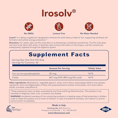 IBSA Irosolv Iron Supplement Films