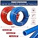 PEX Pipe 1/2 Inch 100ft 2 Rolls PEX Tubing EVOH Pex-B Pipe Non Oxygen Barrier Durable Leakage-Proof Flexible for Residential Water Lines in Homes pex Radiant Heat Tubing(Red+Blue)