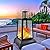 Large Fire Pit Steel Wood Burning Outdoor Fireplace Tower 44" High Big Patio Firepits with Mesh Screen Cover, for Backyard, Garden, Beach, Camping