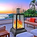 Large Fire Pit Steel Wood Burning Outdoor Fireplace Tower 44" High Big Patio Firepits with Mesh Screen Cover, for Backyard, Garden, Beach, Camping