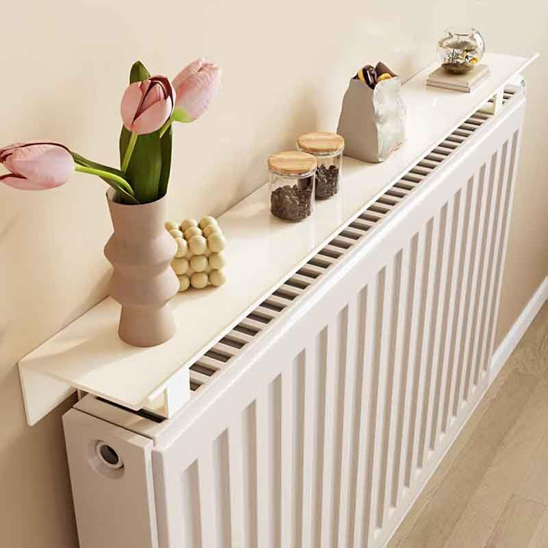 HLTQL Etagere Radiateur,Tablette Radiateur sans Percer,Cache-radiateur,étagère Flottante sur radiateur,Couvercle de radiateur Blanc,étagère supérieure en...