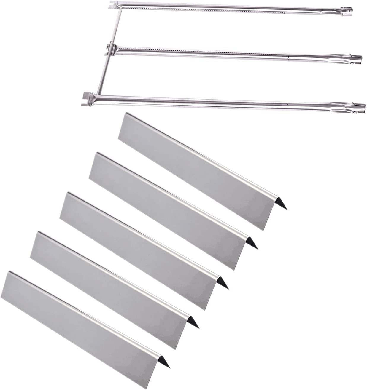 Gassaf 15.3inch Flavorizer bars and 18inch Burner Tube Set Replace for Weber Spirit 300 Series Spirit E310, E320, S310 S320, Part kit Replace for Weber 7636 69787