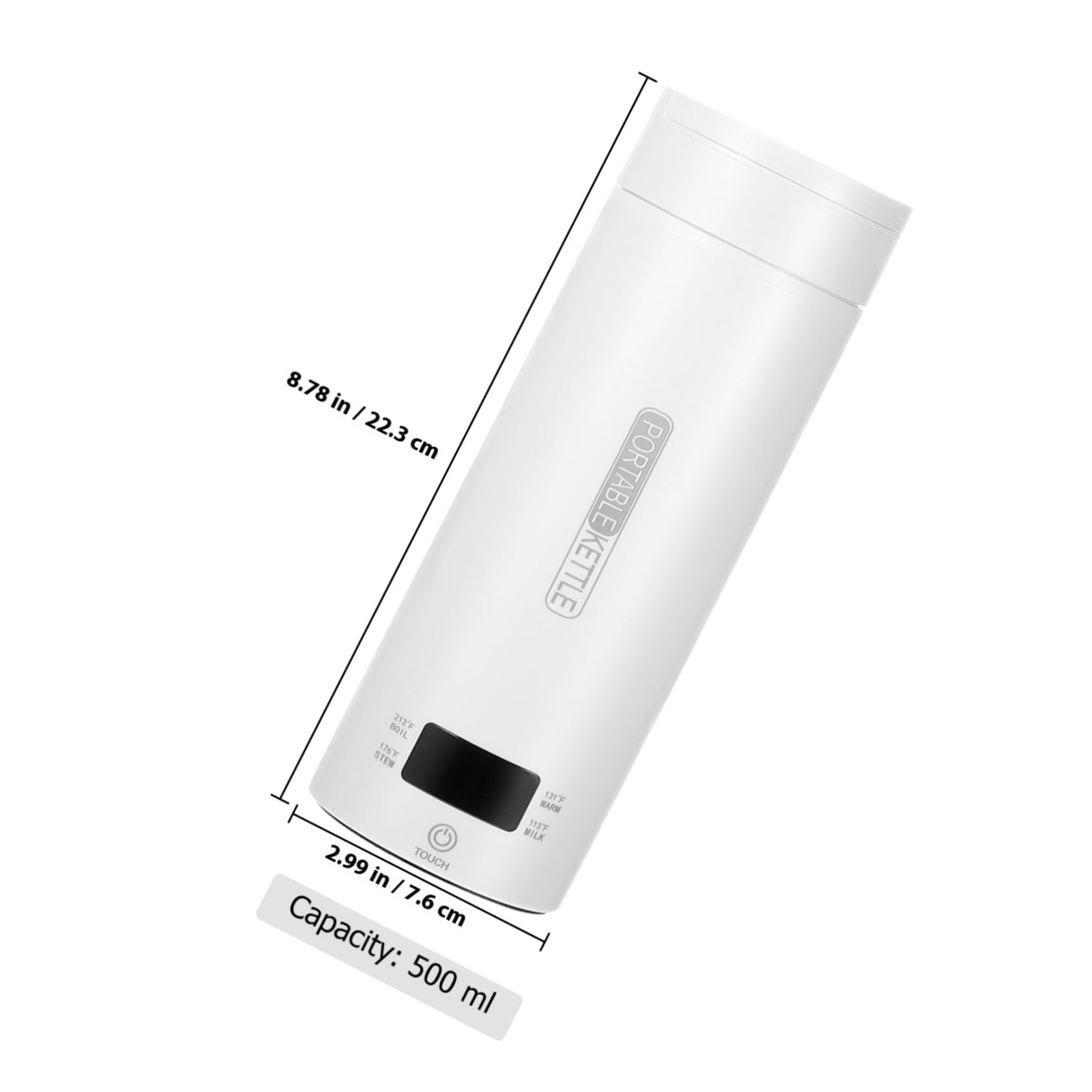 Reise mit 304 Edelstahl Wasserkocher Temperaturanzeige 500ml