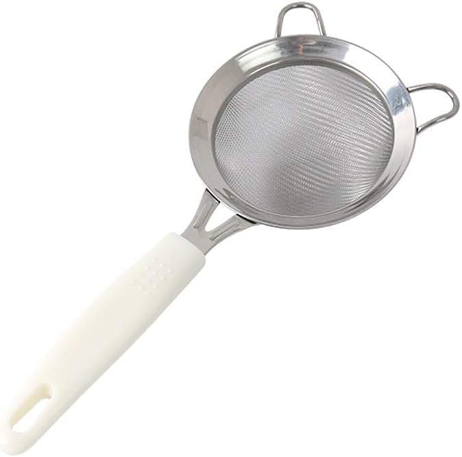 Strainers Premium Stainless Steel Fine Mesh Strainers with Sturdy Handle and Wider Hook for Kitchen, Cooking, Food Preparation Strainer Set (Size : A) ()