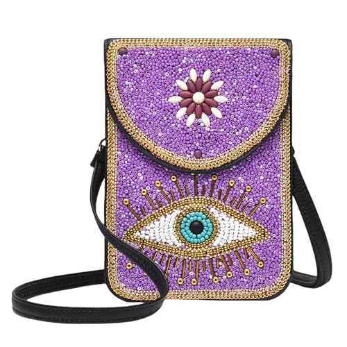Image of Small Crossbody Bags for Women Designer Cell Phone Bag Boho Shoulder Wallet Purse