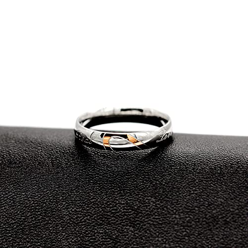 Couples Titanium Stainless Steel Wedding Engagement Band Rings Engraved Real Love Y552-2D2