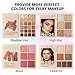 Makeup Palette,Eyeshadow & Highlighter & Blush & Contouring,4-Layer Book-Style Foldable Makeup Palette Set,Matte Glitter Metallic Shimmer, Highly Pigmented Long Lasting Make Up Pallet(43 Colors)