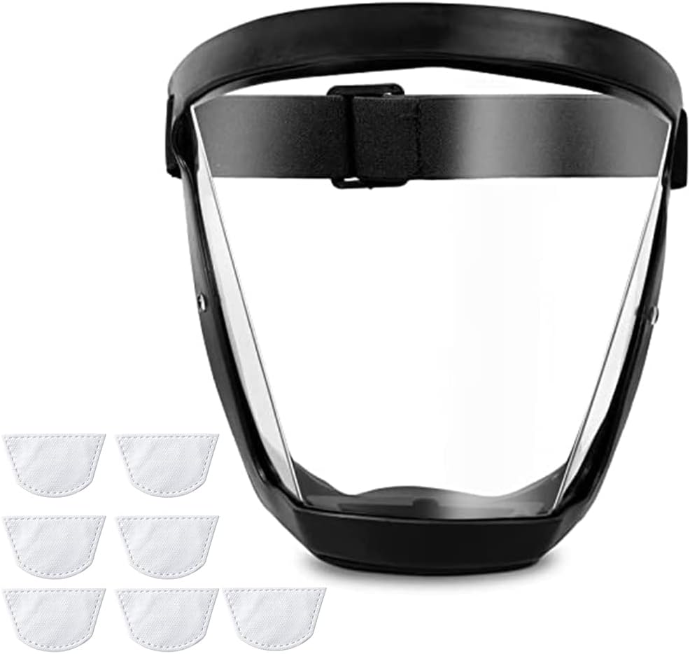 Face Shield for Grinding and Cutting,Clear Full Face Dust Mask Shield for Woodworking,Suitable for Dust and Debris Protection During Home Decoration, Garden Trimming, and Lawn Mowing