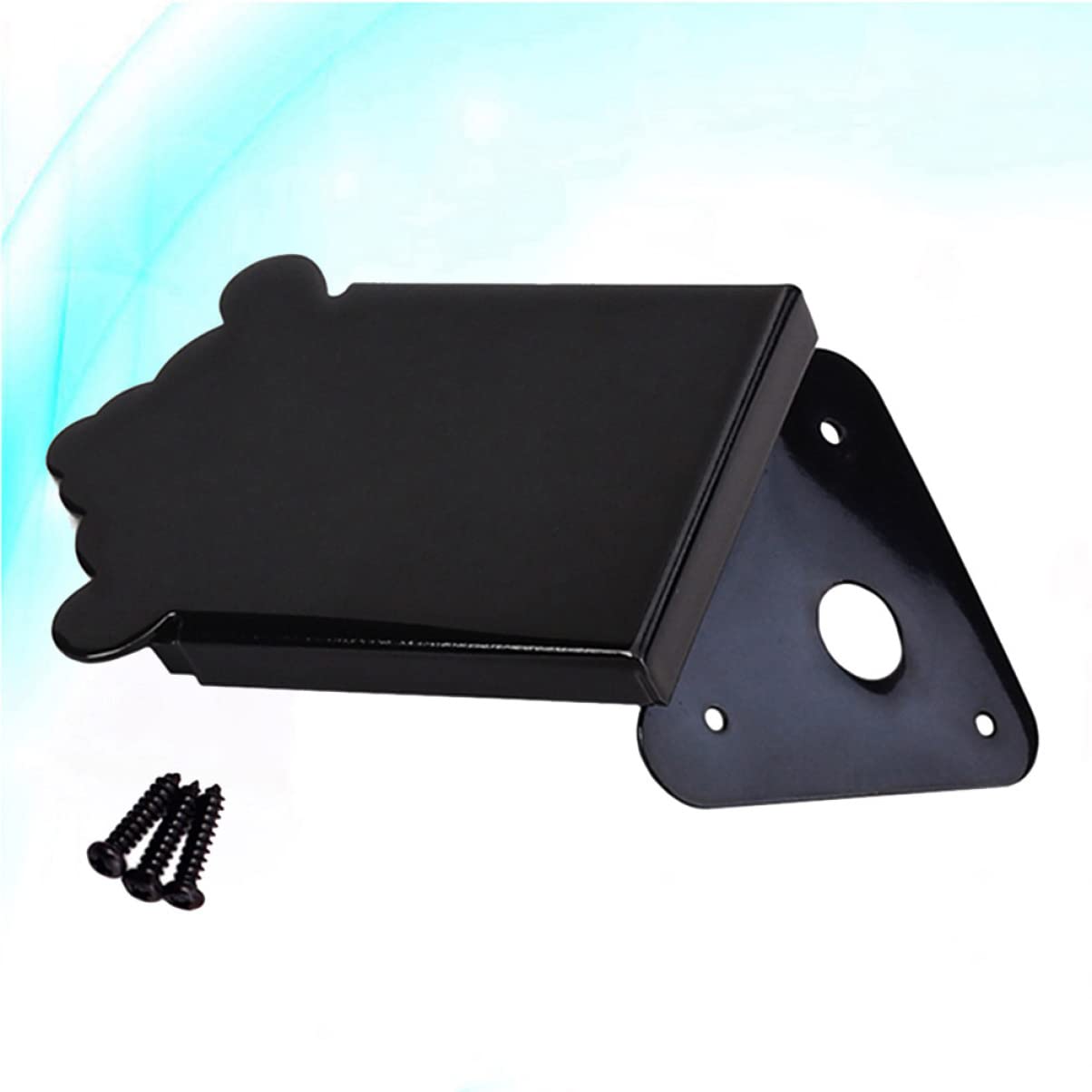 Metal Mandolin Tailpiece Schwarz Langlebiger Saitenhalter Mit Schrauben Für Mandolinen Und Gitarren Installieren Verbessert Und Sustain