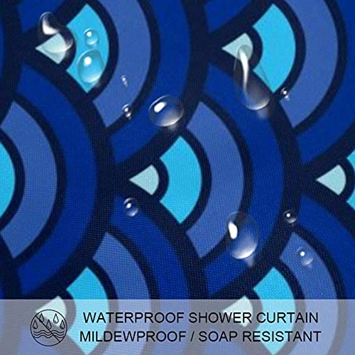 Rideau de douche imperméable anti-éclaboussures 183x183cm avec crochets - 4