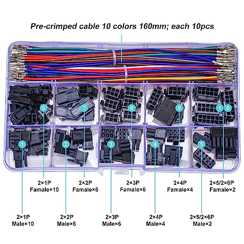 Kit de Conectores Extensor Macho y Hembra Molex 3.0mm miniatura 2