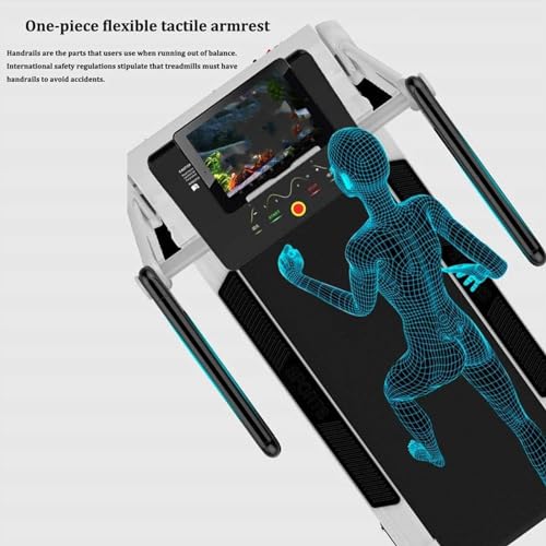 Image of Folding Treadmill,Home Treadmills,Electric Motorized Running Machine,with High-End LED Al Display,Distance,Calories,Speed,Etc.2.5HP Power,12.8KM /H Max Speed
