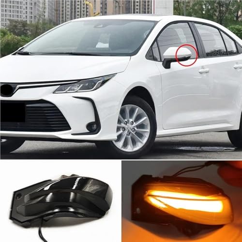 Luces intermitentes dinámicas coche espejo retrovisor secuencial Corolla Deporte Hatchback 2