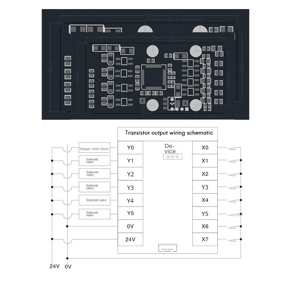 FX1N-10MT PLC Carte de contrôle industrielle + module PLC entrée/sortie analogique module relais de retard de conduite